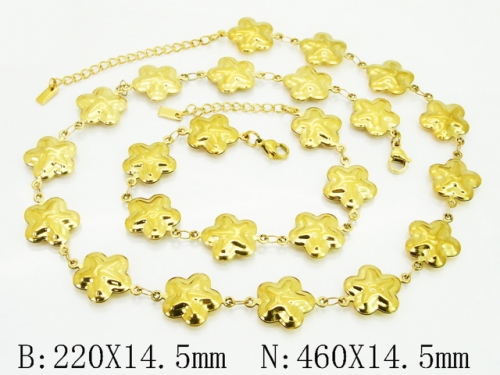 HY Wholesale Stainless Steel 316L Necklaces Bracelets Sets-HY30S0321IM5