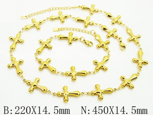 HY Wholesale Stainless Steel 316L Necklaces Bracelets Sets-HY30S0332I65