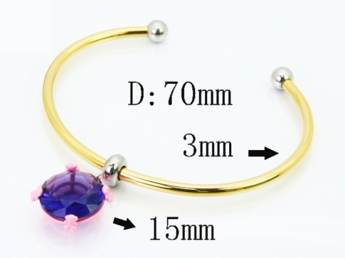 HY Wholesale Bangles Jewelry Stainless Steel 316L Popular Bangle-HY90B0731HPW
