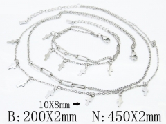 HY Wholesale Stainless Steel 316L Necklaces Bracelets Sets-HY30S0347HKC
