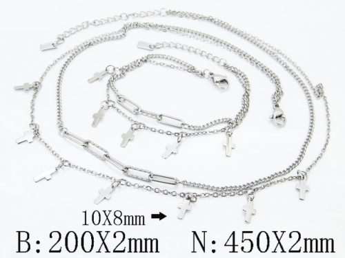 HY Wholesale Stainless Steel 316L Necklaces Bracelets Sets-HY30S0347HKC