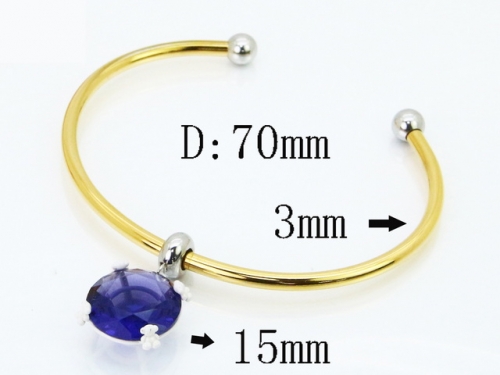 HY Wholesale Bangles Jewelry Stainless Steel 316L Popular Bangle-HY90B0725HPU