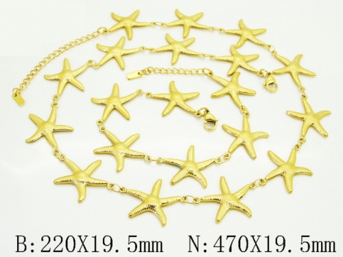 HY Wholesale Stainless Steel 316L Necklaces Bracelets Sets-HY30S0329IM5
