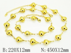 HY Wholesale Stainless Steel 316L Necklaces Bracelets Sets-HY30S0322I6L