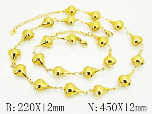HY Wholesale Stainless Steel 316L Necklaces Bracelets Sets-HY30S0322I6L