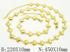 HY Wholesale Stainless Steel 316L Necklaces Bracelets Sets-HY30S0337IM5