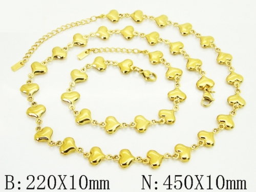 HY Wholesale Stainless Steel 316L Necklaces Bracelets Sets-HY30S0337IM5