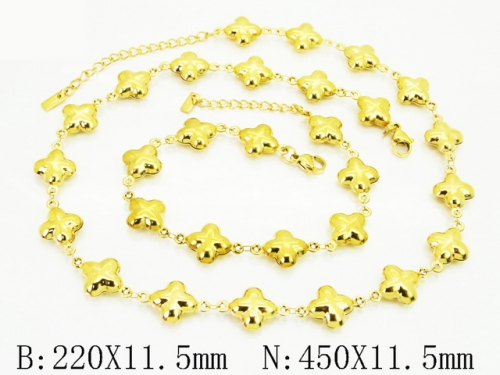 HY Wholesale Stainless Steel 316L Necklaces Bracelets Sets-HY30S0324I65