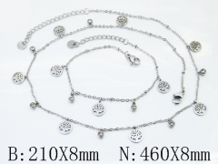 HY Wholesale Stainless Steel 316L Necklaces Bracelets Sets-HY30S0357H85
