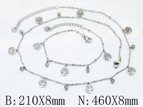 HY Wholesale Stainless Steel 316L Necklaces Bracelets Sets-HY30S0357H85