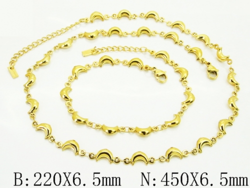 HY Wholesale Stainless Steel 316L Necklaces Bracelets Sets-HY30S0343IML