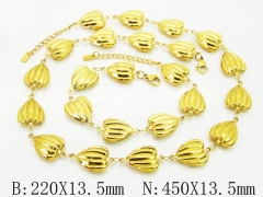 HY Wholesale Stainless Steel 316L Necklaces Bracelets Sets-HY30S0318I6L