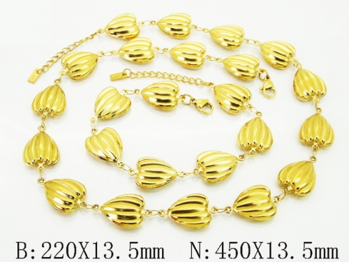 HY Wholesale Stainless Steel 316L Necklaces Bracelets Sets-HY30S0318I6L