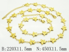 HY Wholesale Stainless Steel 316L Necklaces Bracelets Sets-HY30S0336I65