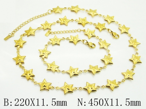 HY Wholesale Stainless Steel 316L Necklaces Bracelets Sets-HY30S0336I65