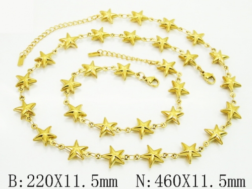 HY Wholesale Stainless Steel 316L Necklaces Bracelets Sets-HY30S0335IML