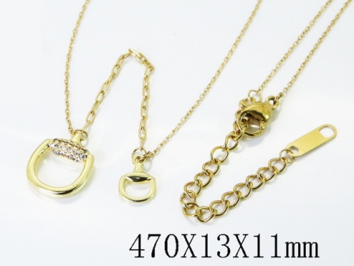 HY Wholesale Stainless Steel 316L Jewelry Popular Necklaces-HY04N0267HID