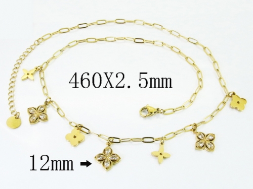 HY Wholesale Stainless Steel 316L Jewelry Popular Necklaces-HY32N1057HJD