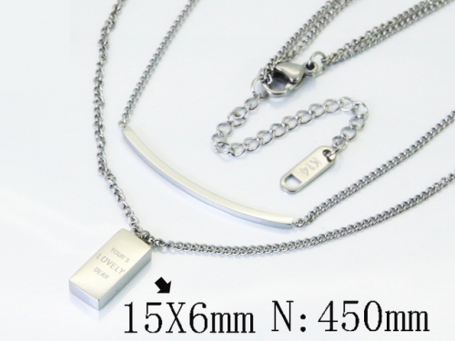 HY Wholesale Stainless Steel 316L Jewelry Popular Necklaces-HY04N0215HZZ