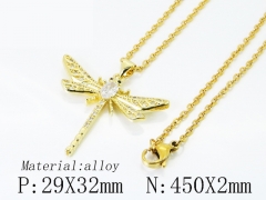 HY Wholesale Stainless Steel 316L Jewelry Popular Necklaces-HY02N0112GNL