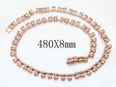 HY Wholesale Stainless Steel 316L Jewelry Popular Necklaces-HY90N0301LLB