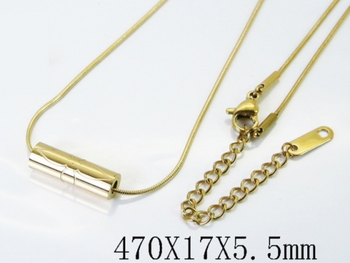 HY Wholesale Stainless Steel 316L Jewelry Popular Necklaces-HY04N0262OG