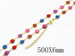 HY Wholesale Stainless Steel 316L Jewelry Popular Necklaces-HY39N0874OF