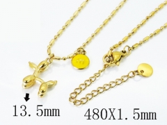 HY Wholesale Stainless Steel 316L Jewelry Popular Necklaces-HY04N0185HHV