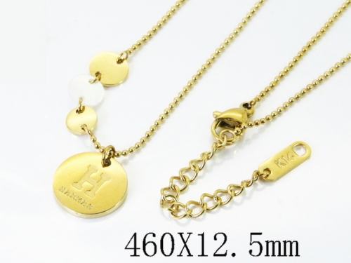HY Wholesale Stainless Steel 316L Jewelry Popular Necklaces-HY04N0263OF