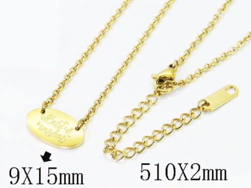 HY Wholesale Stainless Steel 316L Jewelry Popular Necklaces-HY04N0237OA