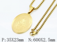 HY Wholesale Stainless Steel 316L Jewelry Popular Necklaces-HY09N1634GNL