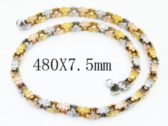 HY Wholesale Stainless Steel 316L Jewelry Popular Necklaces-HY90N0297LOX