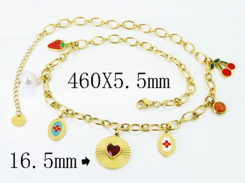 HY Wholesale Stainless Steel 316L Jewelry Popular Necklaces-HY32N1054HKC