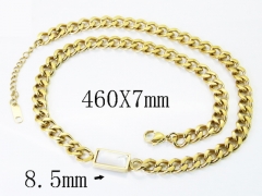 HY Wholesale Stainless Steel 316L Jewelry Popular Necklaces-HY04N0218HOA