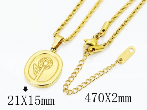 HY Wholesale Stainless Steel 316L Jewelry Popular Necklaces-HY09N1638HGG