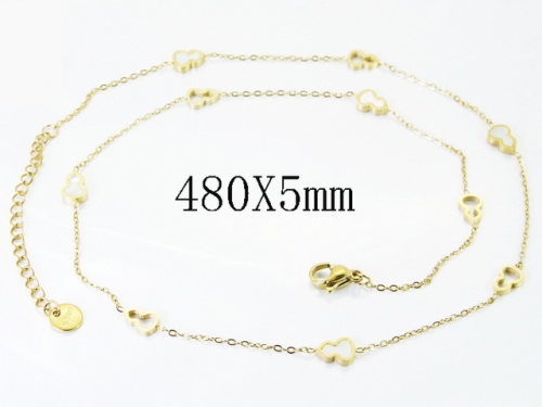 HY Wholesale Stainless Steel 316L Jewelry Popular Necklaces-HY04N0271HJD