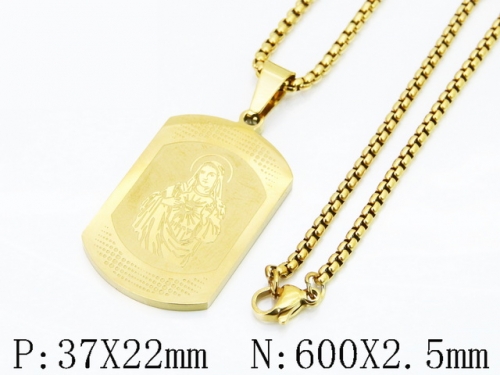 HY Wholesale Stainless Steel 316L Jewelry Popular Necklaces-HY09N1636FNL