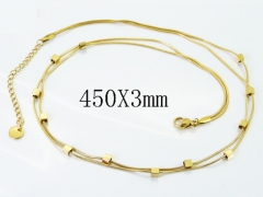 HY Wholesale Stainless Steel 316L Jewelry Popular Necklaces-HY04N0166HLC