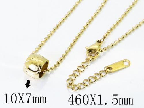 HY Wholesale Stainless Steel 316L Jewelry Popular Necklaces-HY04N0230OG