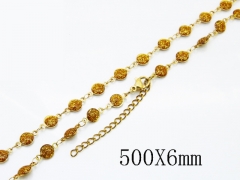 HY Wholesale Stainless Steel 316L Jewelry Popular Necklaces-HY39N0868OR