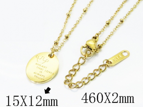 HY Wholesale Stainless Steel 316L Jewelry Popular Necklaces-HY04N0240OV