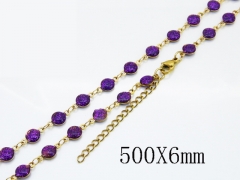 HY Wholesale Stainless Steel 316L Jewelry Popular Necklaces-HY39N0871OA