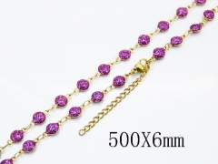 HY Wholesale Stainless Steel 316L Jewelry Popular Necklaces-HY39N0869OE