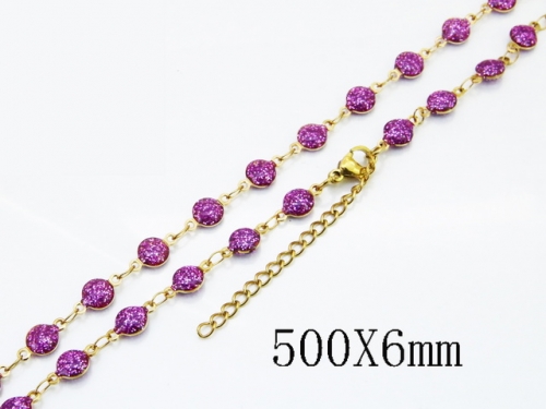 HY Wholesale Stainless Steel 316L Jewelry Popular Necklaces-HY39N0869OE