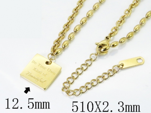 HY Wholesale Stainless Steel 316L Jewelry Popular Necklaces-HY04N0223OB