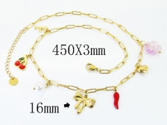 HY Wholesale Stainless Steel 316L Jewelry Popular Necklaces-HY32N1056HJX