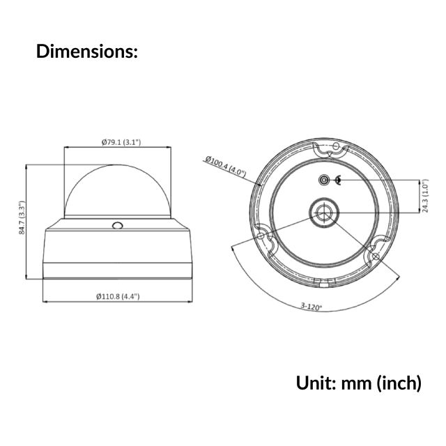 2MP WDR Fixed Dome Network Camera | DS-2CD2121G0-I