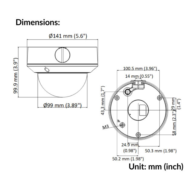 4MP Varifocal Dome Network Camera | DS-2CD1743G0-IZ