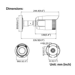 2MP Varifocal Bullet Network Camera | DS-2CD1623G0-IZ
