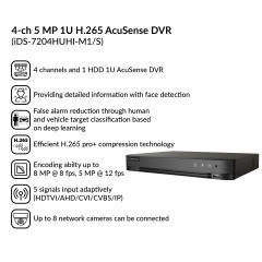 4-ch 5MP 1U H.265 AcuSense DVR | iDS-7204HUHI-M1/S